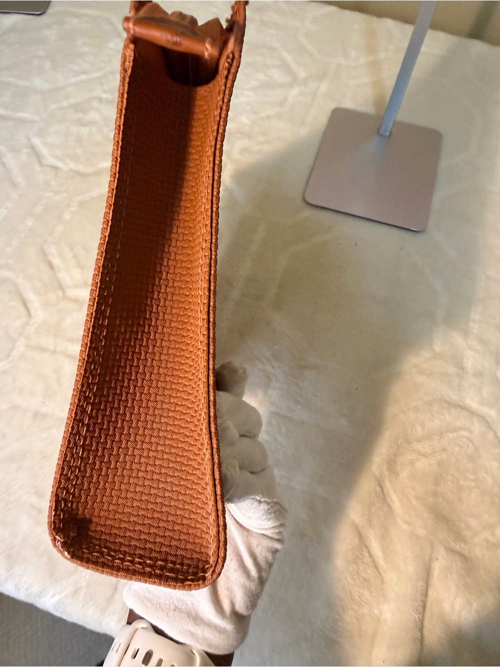 Yves Saint Laurent Tan/Brown Textured Clutch - Picture 10 of 16